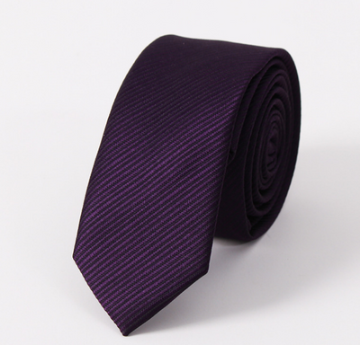 Corbata Delgada Coreana Formal Jacquard Poliéster Seda para Hombre - Image 2