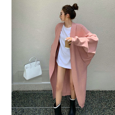 Cardigan Tejido Largo Holgado para Mujer - Image 17