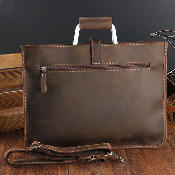 Bolsa de Hombro en Cuero Genuino de Primera Capa