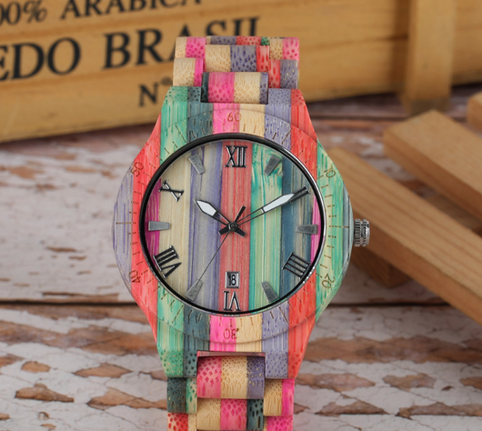 Reloj de Pareja en Madera de Bambú Teñida - Image 8