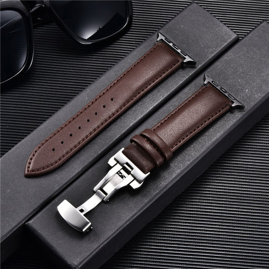Correa de Cuero Premium para Apple Watch 6 y SE con Cierre Mariposa - Image 13