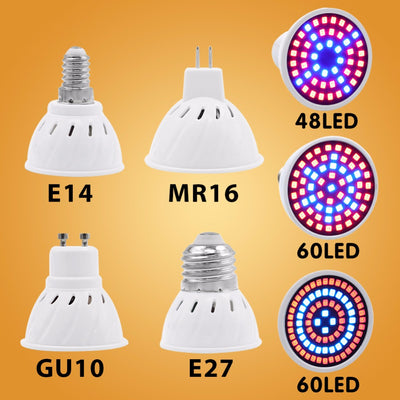 Lámpara LED de Cultivo para Plantas 48/60/80 SMD2835 - Luz de Crecimiento Profesional