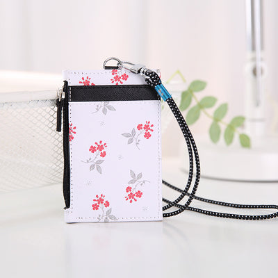 Porta Tarjetas y Documentos en Cuero con Cordón Ajustable