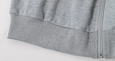 Sudadera Gris Cropped con Capucha para Mujer - Image 14