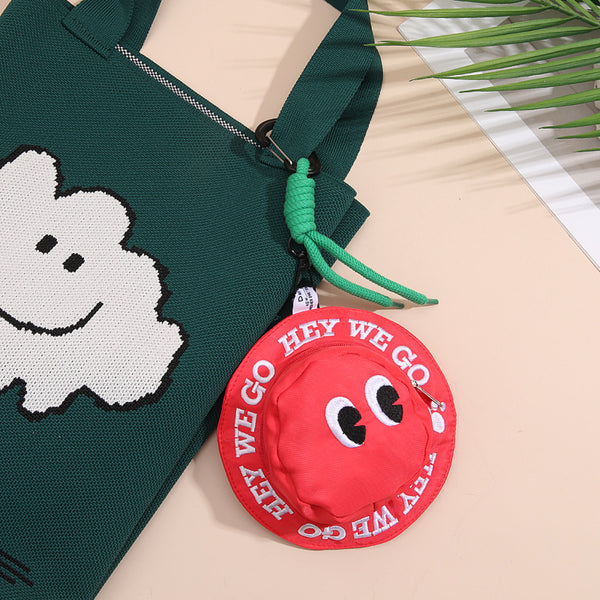 Bolsa Portaauriculares con Diseño de Carita Sonriente - Llavero Compacto