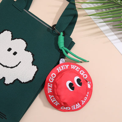 Bolsa Portaauriculares con Diseño de Carita Sonriente - Llavero Compacto