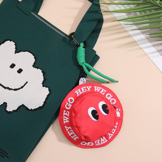 Bolsa Portaauriculares con Diseño de Carita Sonriente - Llavero Compacto