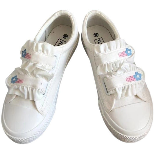 Zapatillas Blancas de Lona con Velcro para Mujer - Estilo Casual Cómodo - Image 9