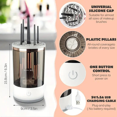 Limpiador Automático de Brochas de Maquillaje Portátil USB - Image 3