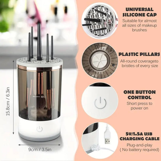 Limpiador Automático de Brochas de Maquillaje Portátil USB - Image 3