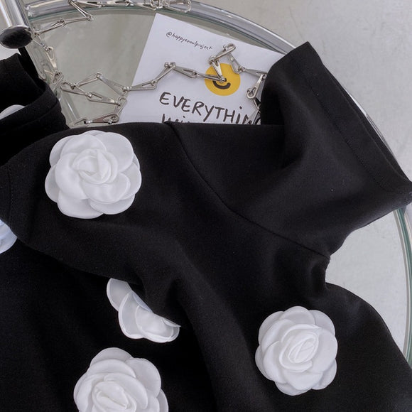 Camiseta Corta Casual Elegante con Contraste Sofisticado