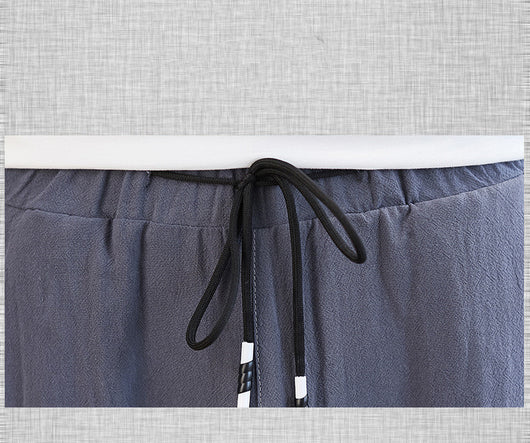 Pantalones Anchos Estilo Chino de Algodón y Lino para Hombre - Image 10