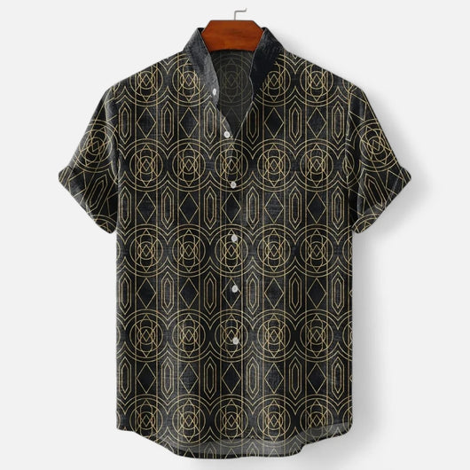 Camisa Casual Cuello Mao Manga Corta Versátil para Hombre - Image 6