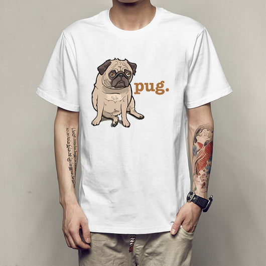 Camiseta Hombre Pug Personalidad Satírica