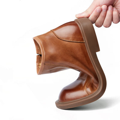 Botas Martin de Cuero Genuino con Punta Redonda para Hombre - Image 3