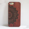 Funda para móvil con tallado en madera artesanal