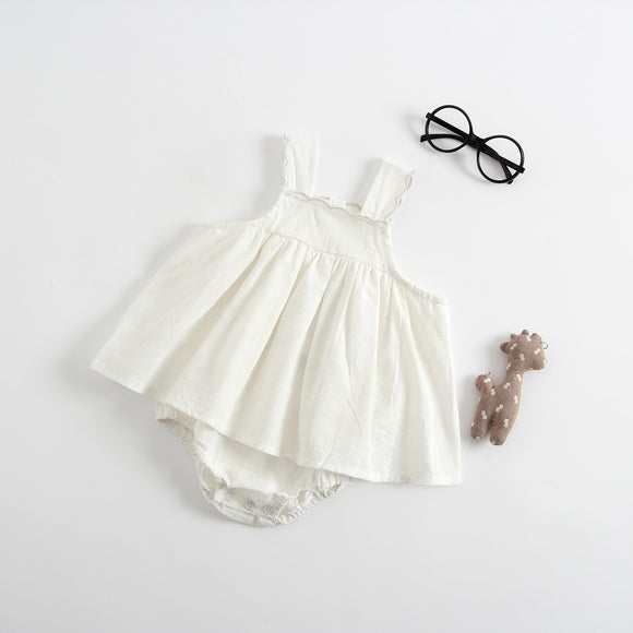 Vestido Enterizo Princesa con Tirantes para Bebé