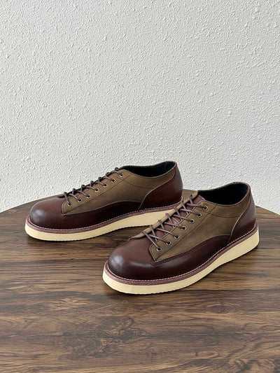 Zapatos Casuales Retro de Plataforma con Combinación de Colores - Image 3