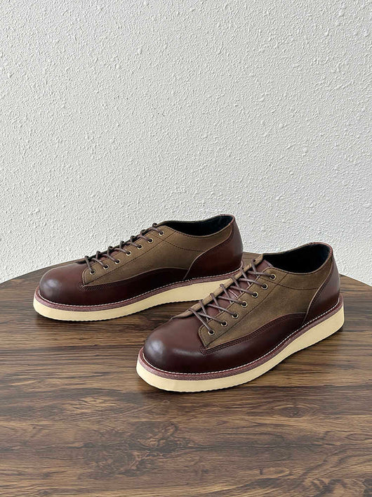 Zapatos Casuales Retro de Plataforma con Combinación de Colores - Image 3