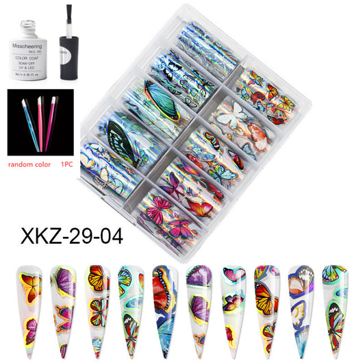 Set de 12 Láminas Decorativas para Uñas - Transferencias Nail Art - Image 95