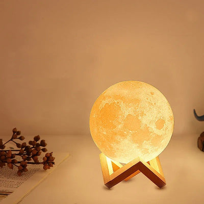 Lámpara de Mesa 3D Luna - Iluminación Romántica para San Valentín