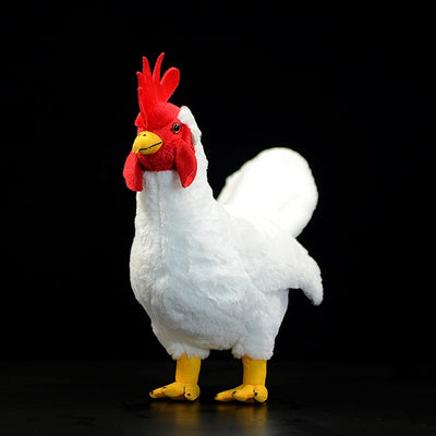 Adorable Peluche Gallo Blanco Realista - Image 12