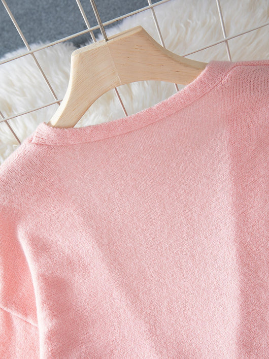 Abrigo Suéter Elegante Suelto con Bolsillos para Mujer - Otoño e Invierno - Image 17