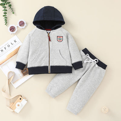 Conjunto de Sudadera con Capucha y Pantalón para Niño - Outfit Deportivo Otoñal - Image 9