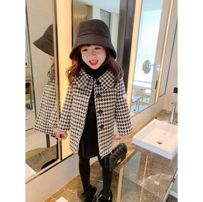 Abrigo Cuadros Coreano Midi para Niña - Image 11