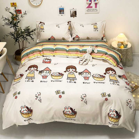 Conjunto de 4 Piezas en Algodón Estampado con Acabado Satinado - Image 6