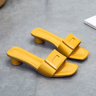 Sandalias con Hebilla Cuadrada Gruesa Versátil - Image 10