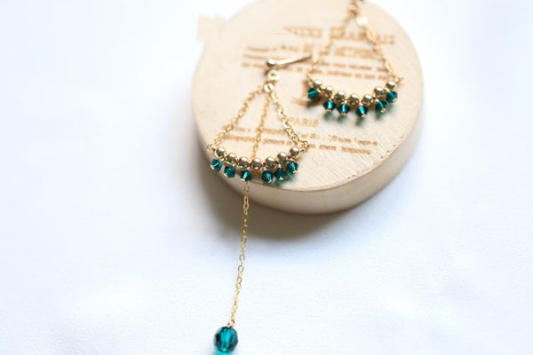 Aretes Asimétricos de Esmeralda