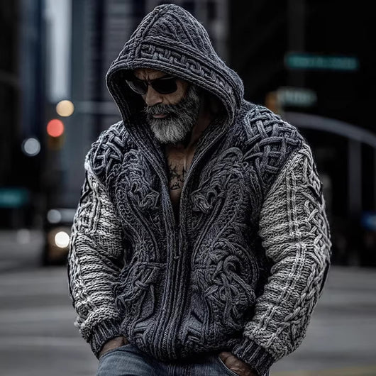 Sudadera Casual Estampada con Cierre para Hombre