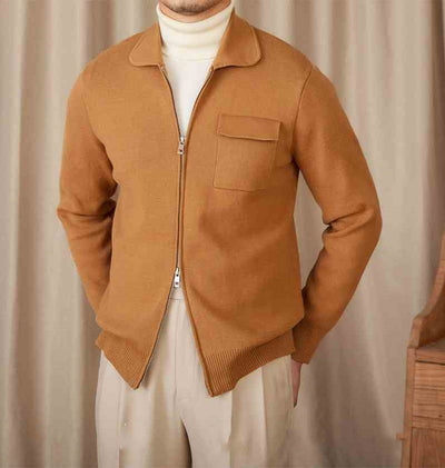 Cardigan Tejido con Cuello Polo y Manga Larga - Image 3