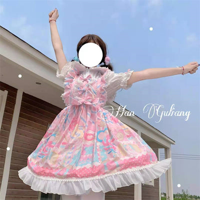 Vestido JSK Lolita Kawaii con Tirantes - Diseño Casa de Dulces para Verano - Image 19