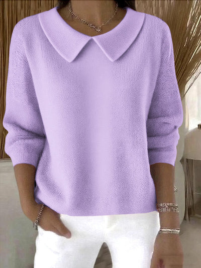 Blusa Suelta Casual de Manga Larga en Colores Lisos - Image 12