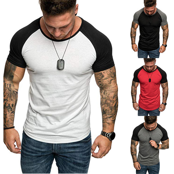 Playera Oversize Cuello Redondo con Contraste de Colores - Estilo Coreano Moderno