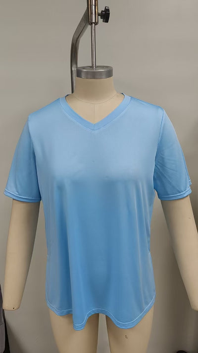 Blusa Suelta de Verano Cuello Redondo con Abertura Lateral - Image 24