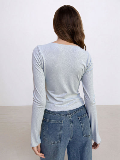 Blusa Base Minimalista de Manga Larga para Mujer - Estilo Sofisticado Rejuvenecedor - Image 8