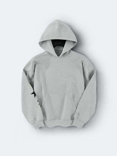 Sudadera con Capucha Gris Estampado Star Graffiti