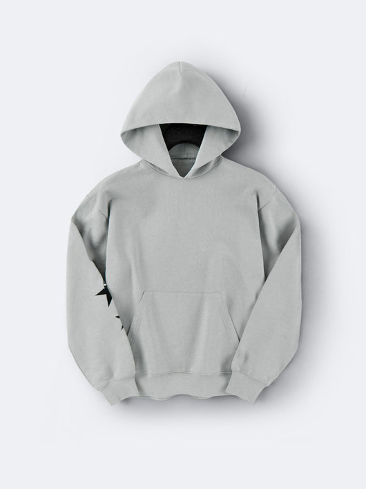 Sudadera con Capucha Gris Estampado Star Graffiti