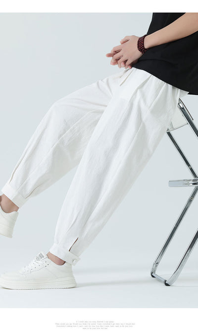 Pantalones Minimalistas para Hombre Primavera-Verano con Botones de Nudo - Image 17