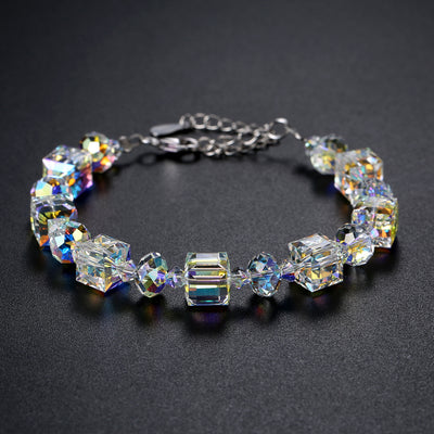 Pulsera de Cristal Austriaco con Cuentas de Plata S925 - Image 3