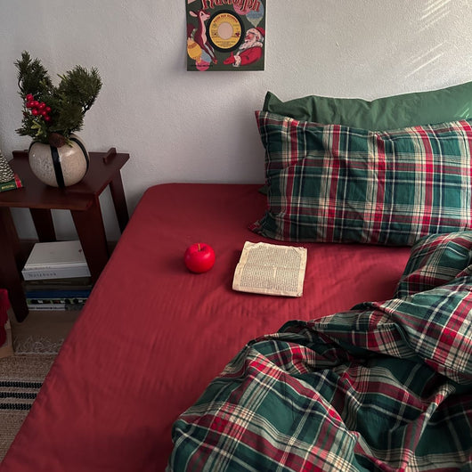 Juego de Cama Navideño Nordic 4 Piezas Algodón Teñido Lavado - Image 3