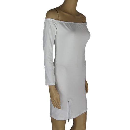 Vestido Básico de Manga Larga Blanco y Negro - Talla de EE. UU. - Image 11