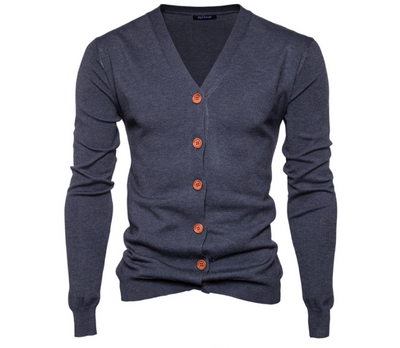 Suéter Cardigan Básico Hombre Otoño Invierno - Diseño Suelto y Versátil - Image 8