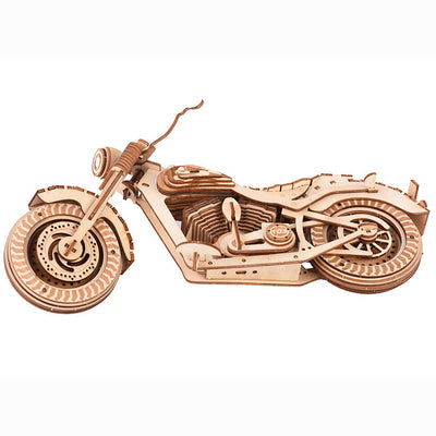 Puzzle 3D Moto de Madera - Maqueta Educativa y Divertida - Image 4