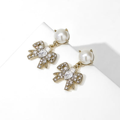 Aretes Vintage de Perla con Moño - Elegancia Premium - Image 4