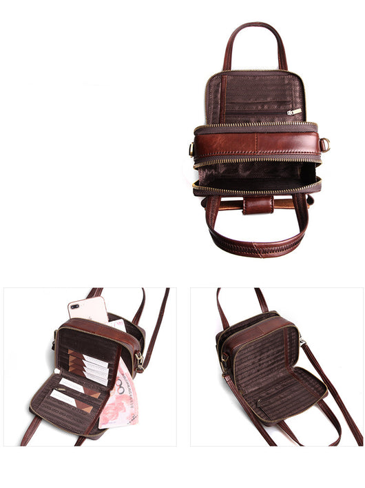 Bolsa Mensajera Mini de Cuero para Mujer - Diseño Versátil y Moderno - Image 3
