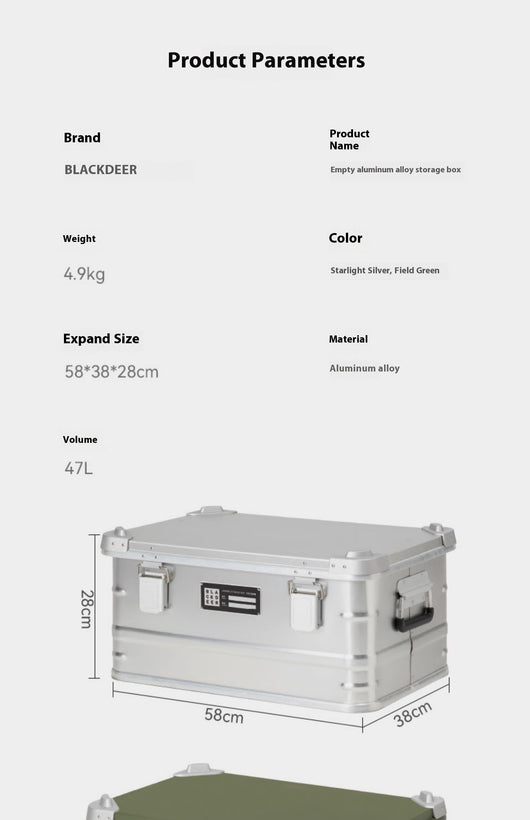 Caja de Almacenamiento Portátil de Aluminio para Camping y Vehículos - Image 11